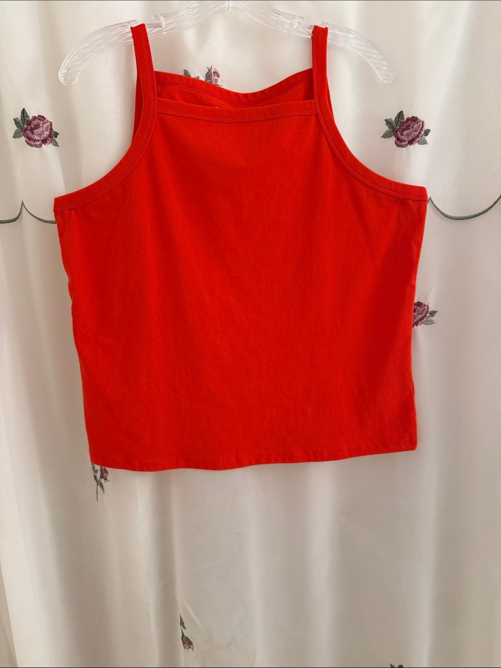 Classic Orange Square-Neck Tank Top